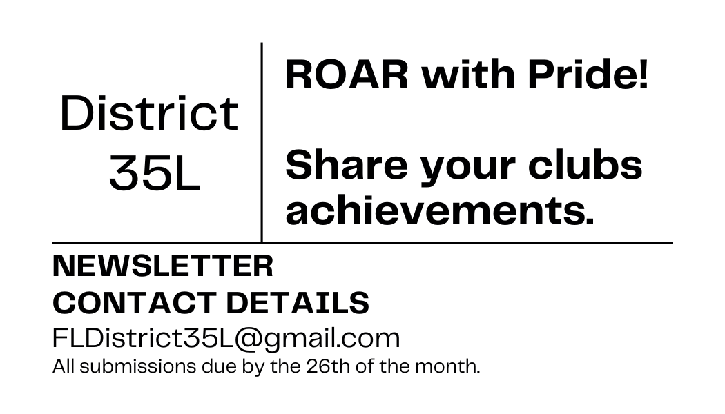 A blue sign that says official announcement district 35l