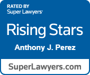Rising stars anthony j. perez is rated by super lawyers.