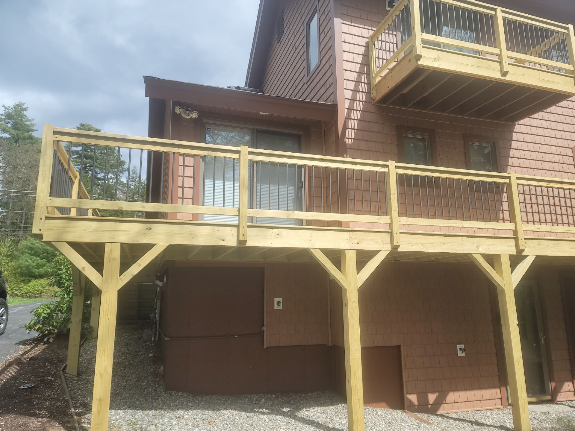 Porch painting and staining in Manchester, NH.