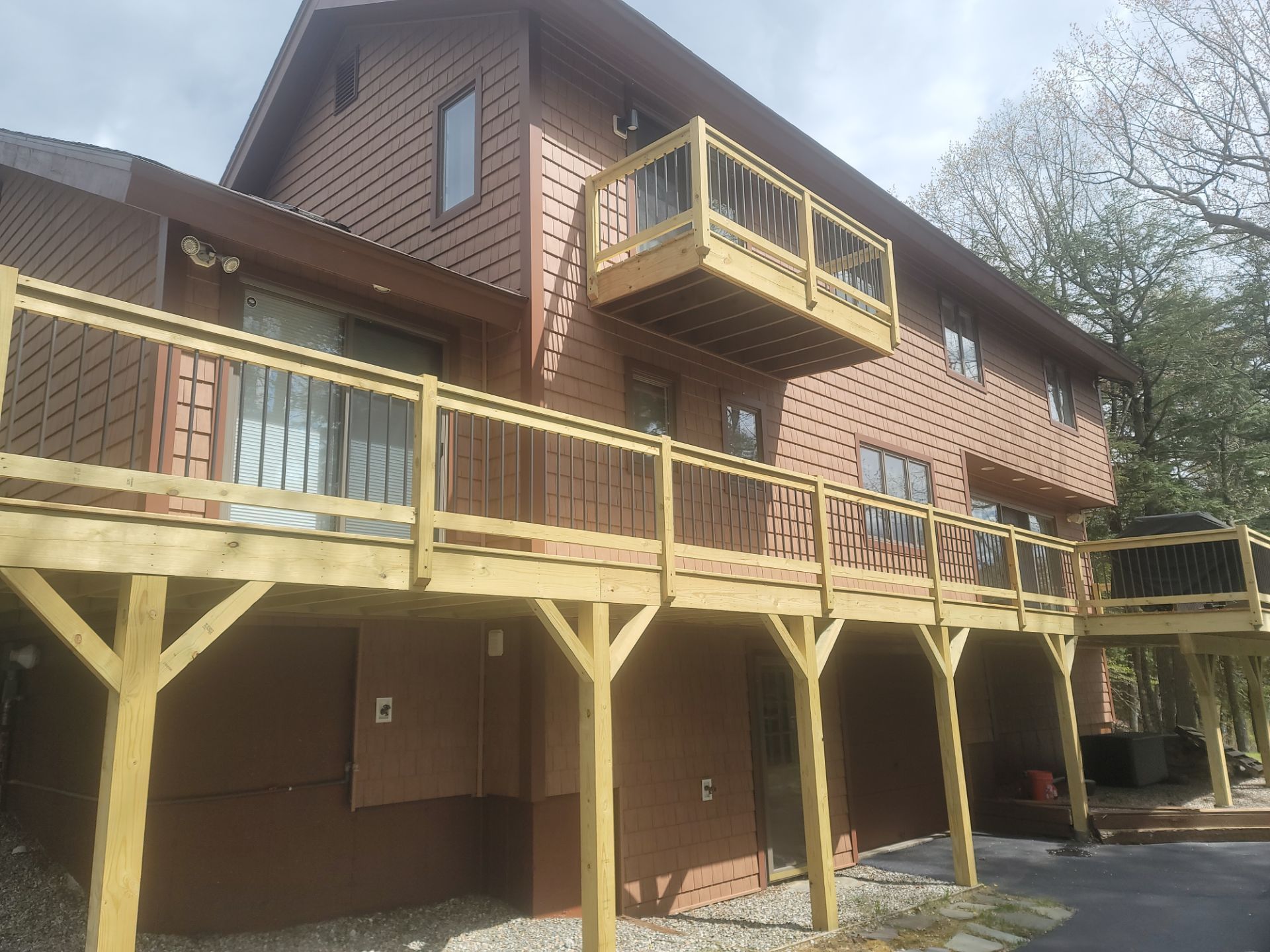 Porch painting and staining in Manchester, NH.