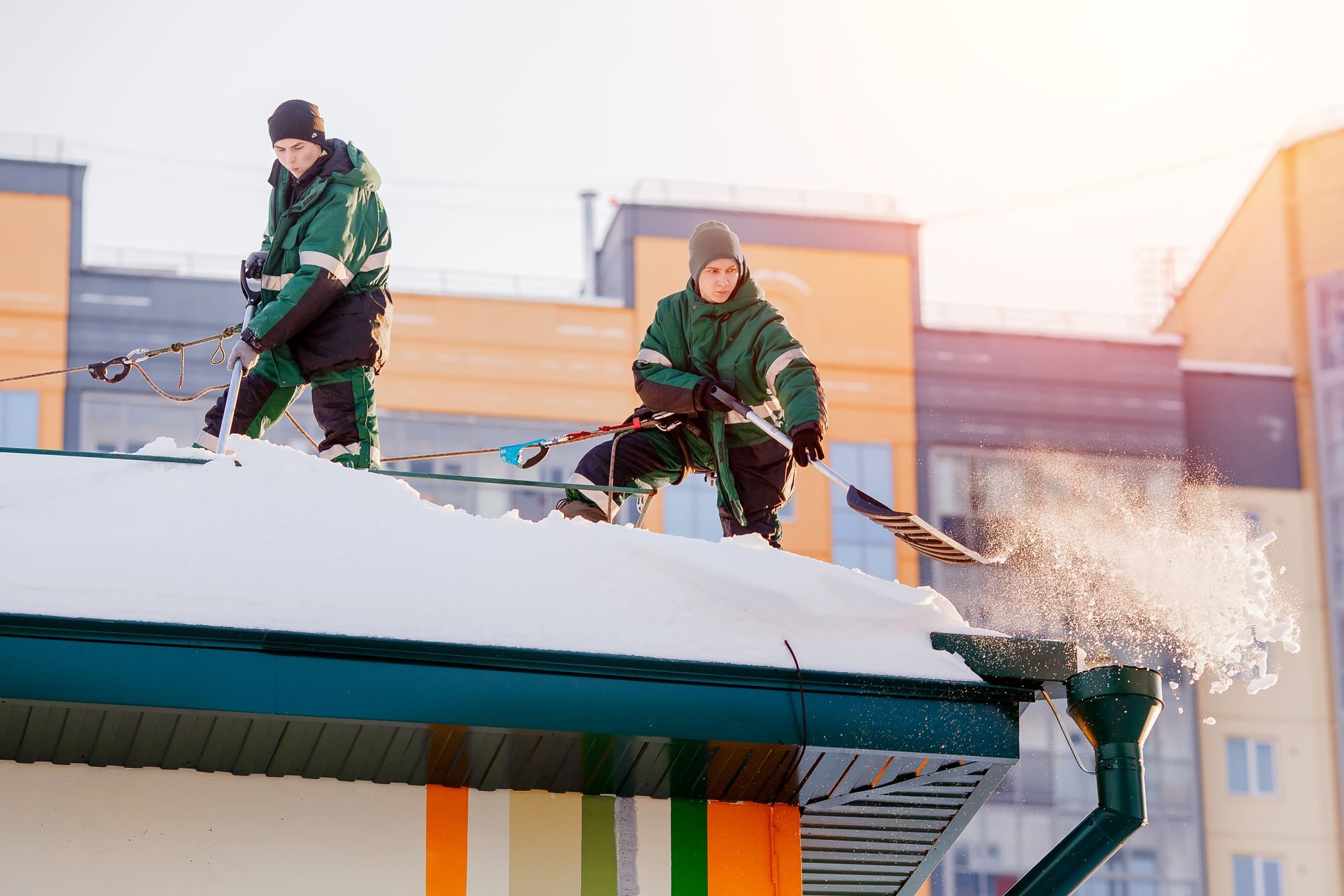 Men Shoveling The Snow