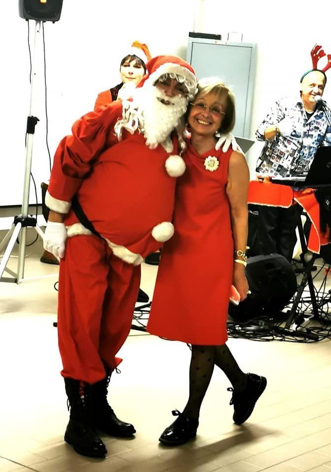 babbo natale in visita presso la struttura