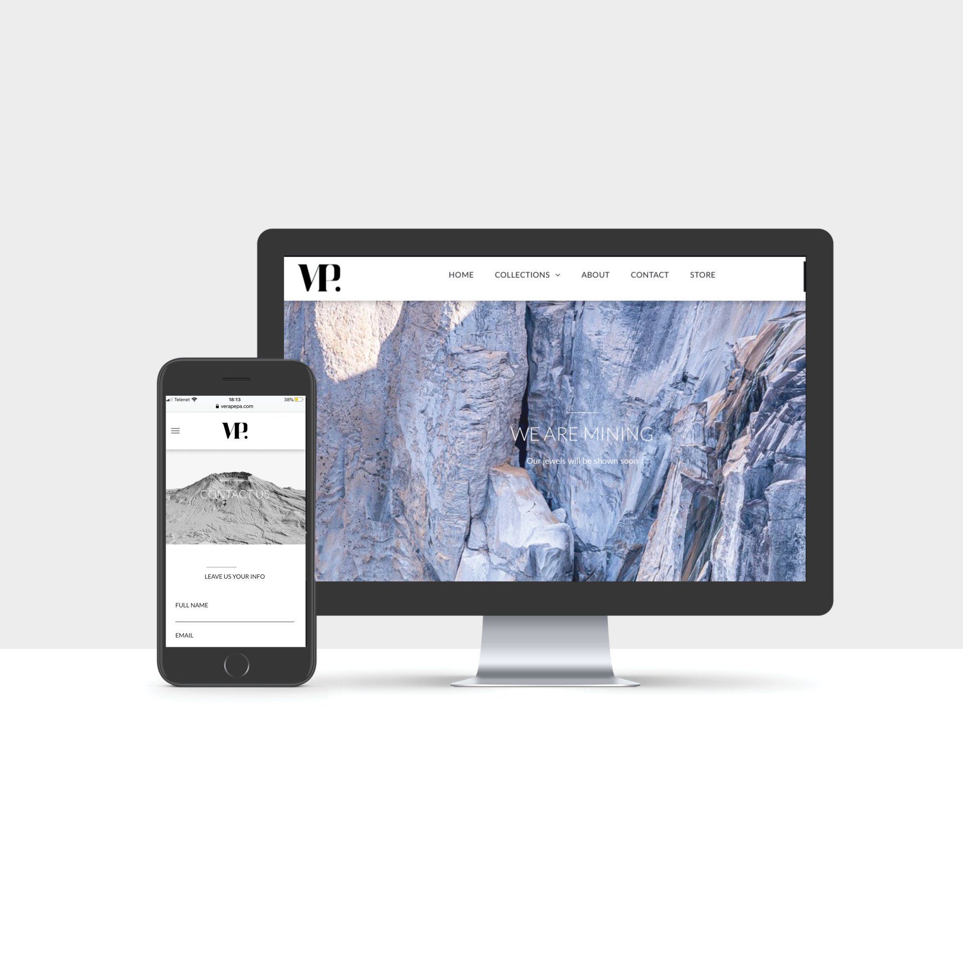 design website www.verapepa.com jewel design mobile & desktop