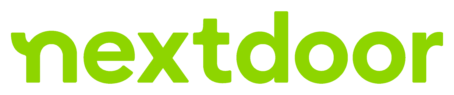 A green nextdoor logo on a white background