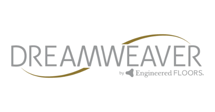 The logo for dreamweaver by engineered floors is on a white background.