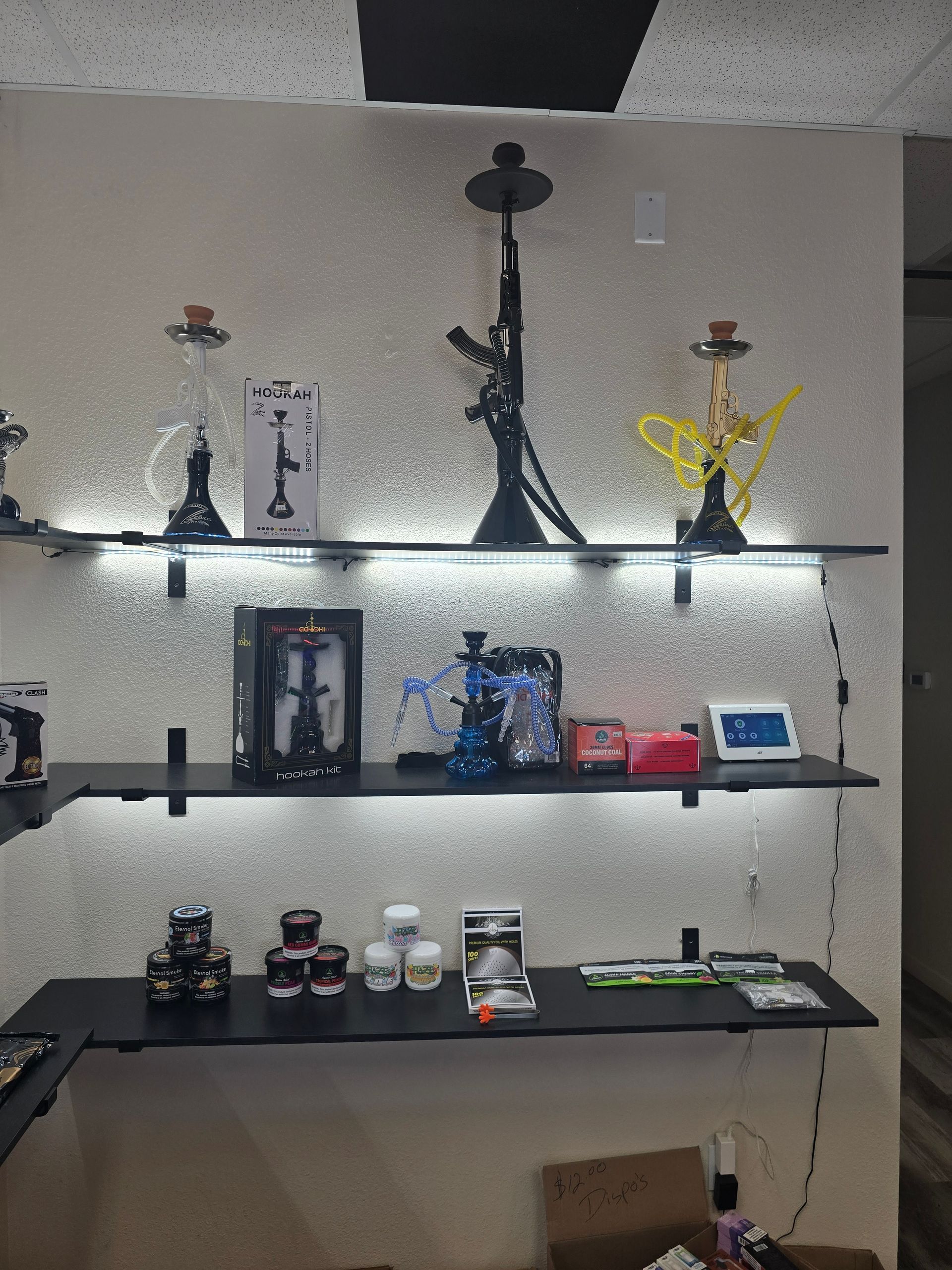 A room filled with lots of boxes and shelves.