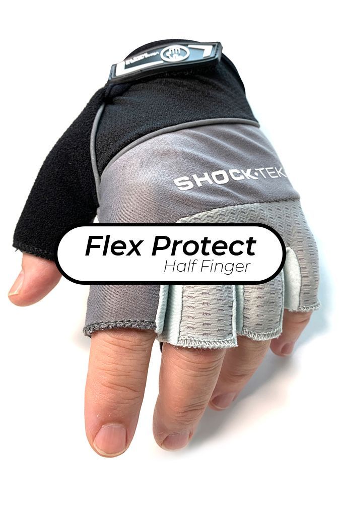 ShockTek Gloves, flex protect half finger