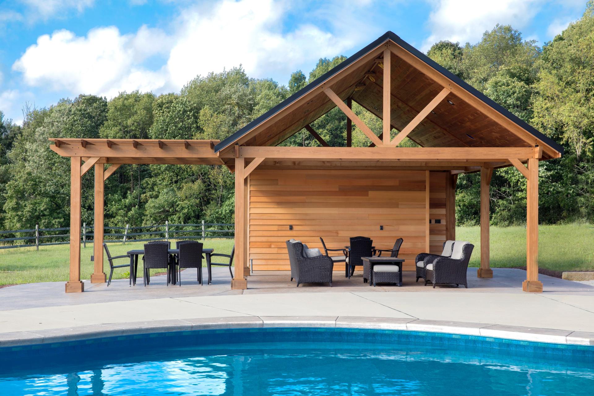 Gazebo by the poolside