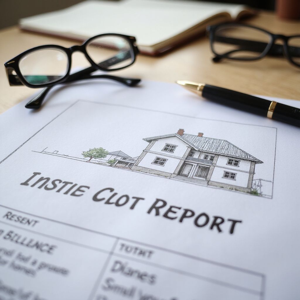 Close-up of a report labeled 