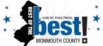A logo for the best of the monmouth county