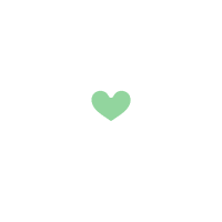 Light green heart on white background.