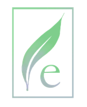 Green leaf and lowercase 