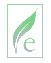 Green leaf and lowercase