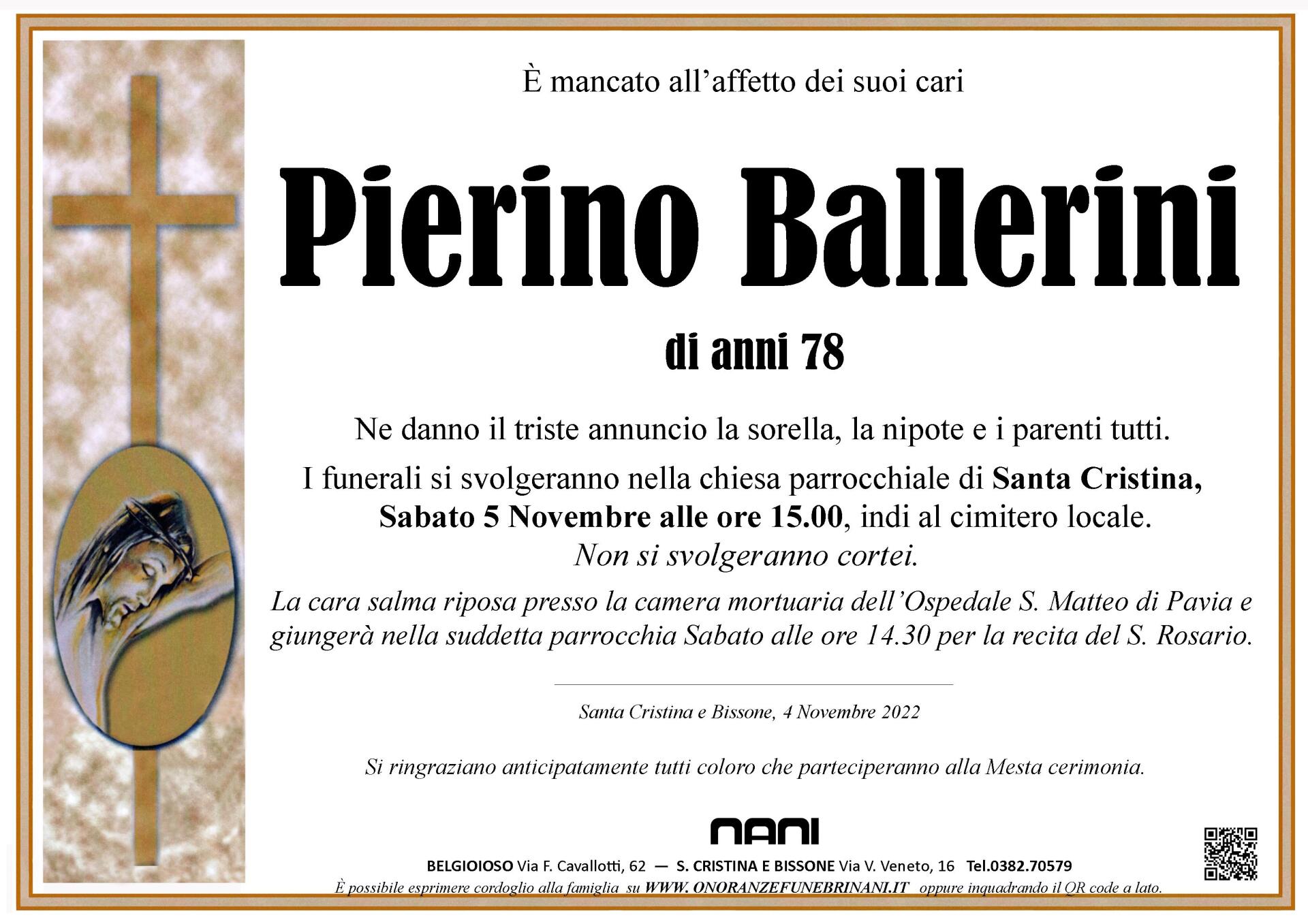 necrologio Pierino Ballerini