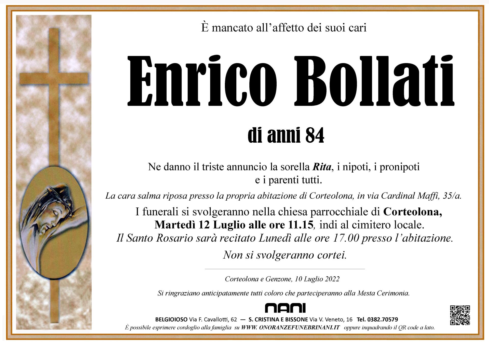 necrologio Enrico Bollati