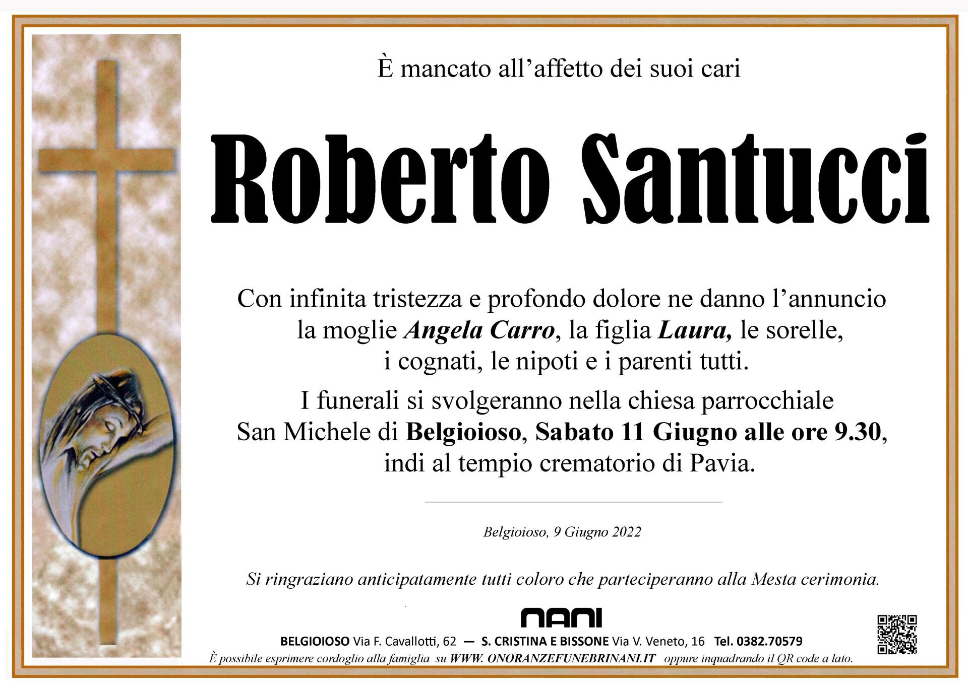 necrologio Roberto Santucci