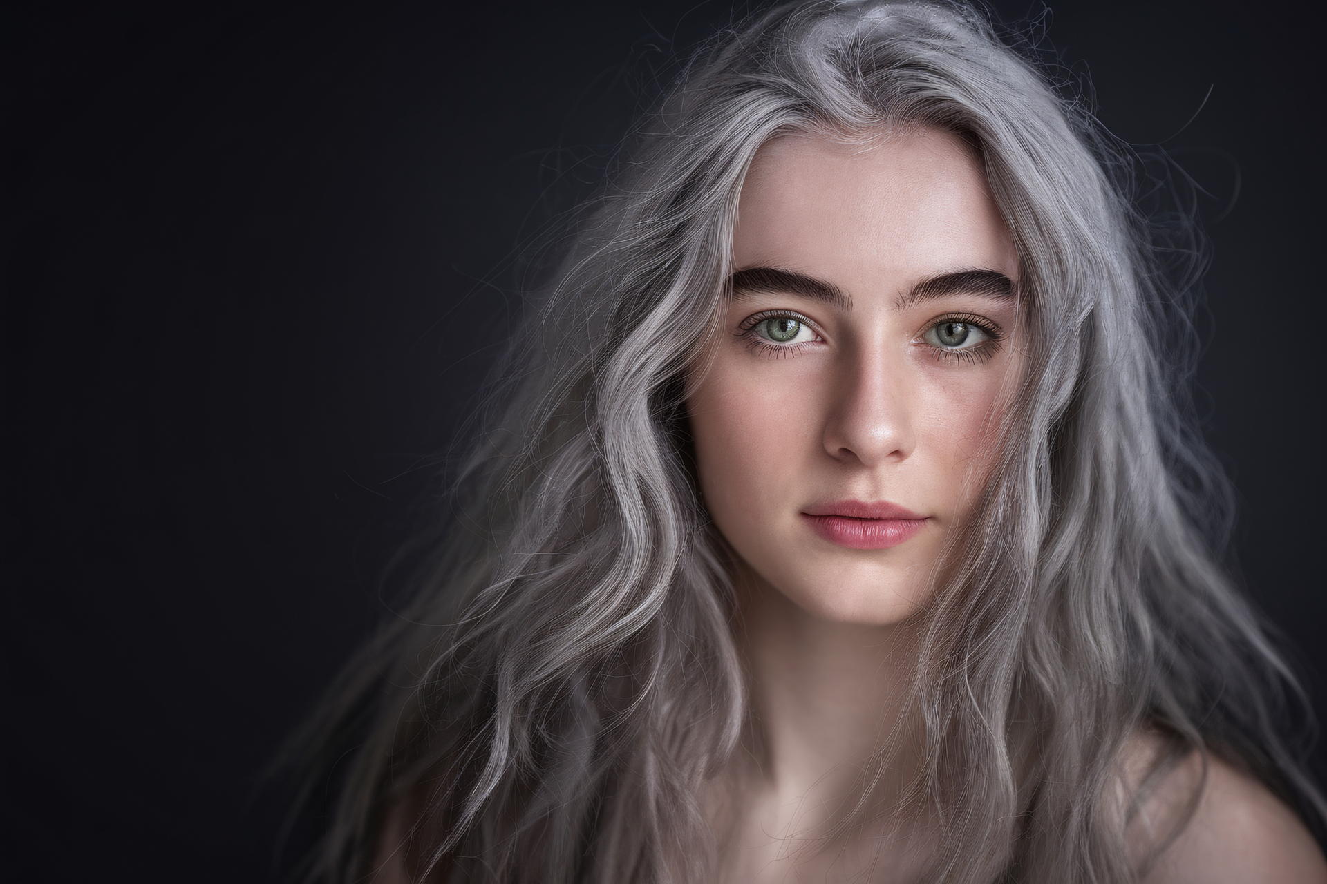 Portrait Frau mit Rosen