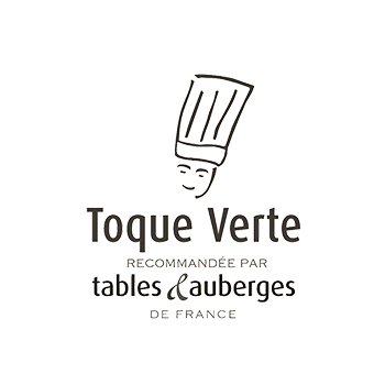 Un logo pour un restaurant avec une toque de chef dessus.
