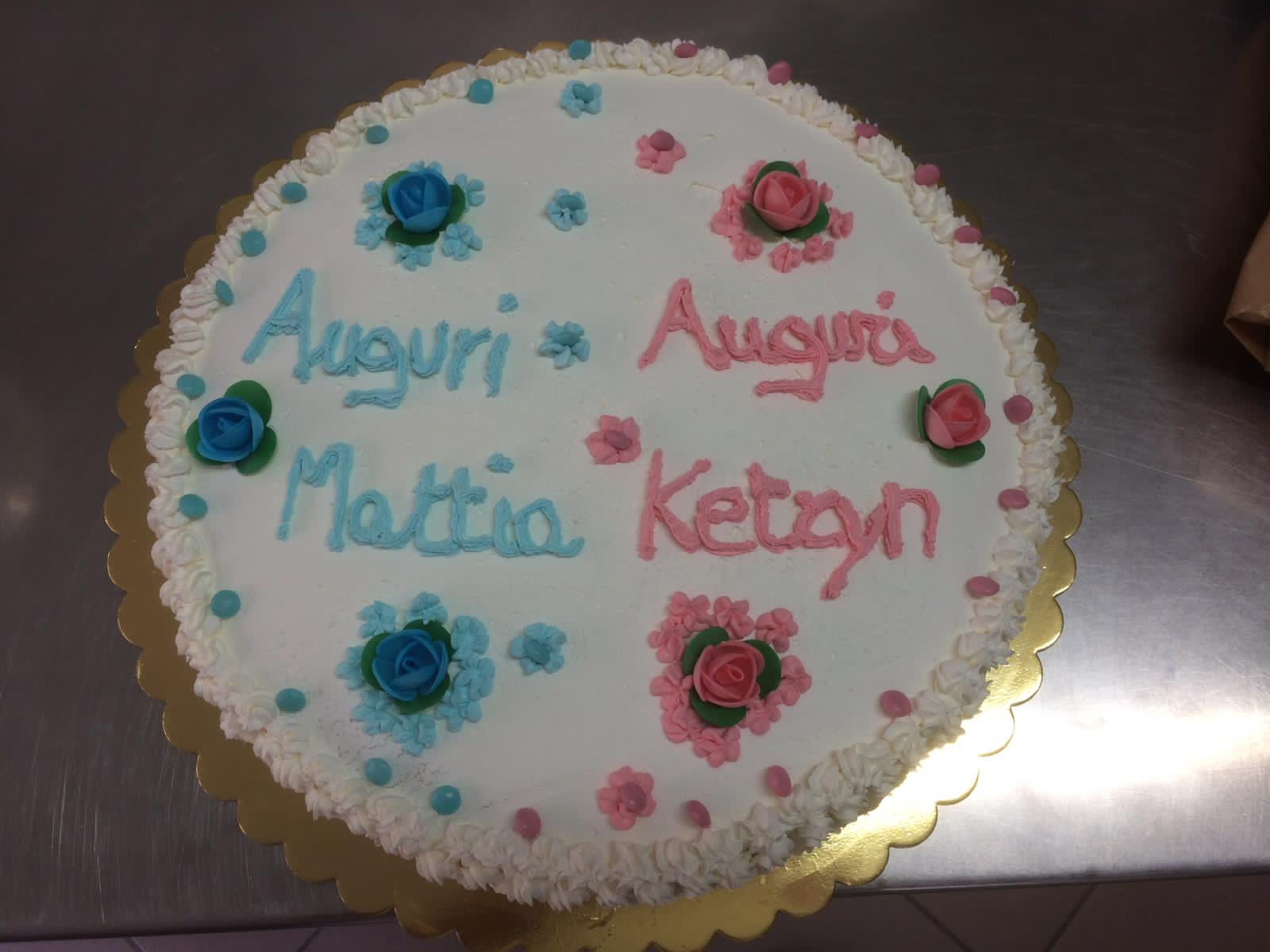 torta blu e rosa