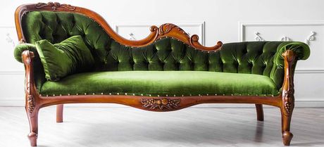 green-upholstered-couch
