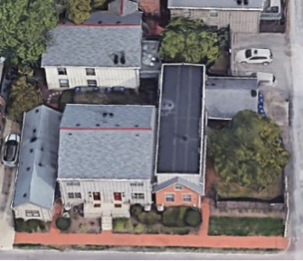 an aerial view of a residential area with lots of houses