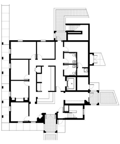 a black and white floor plan of a house