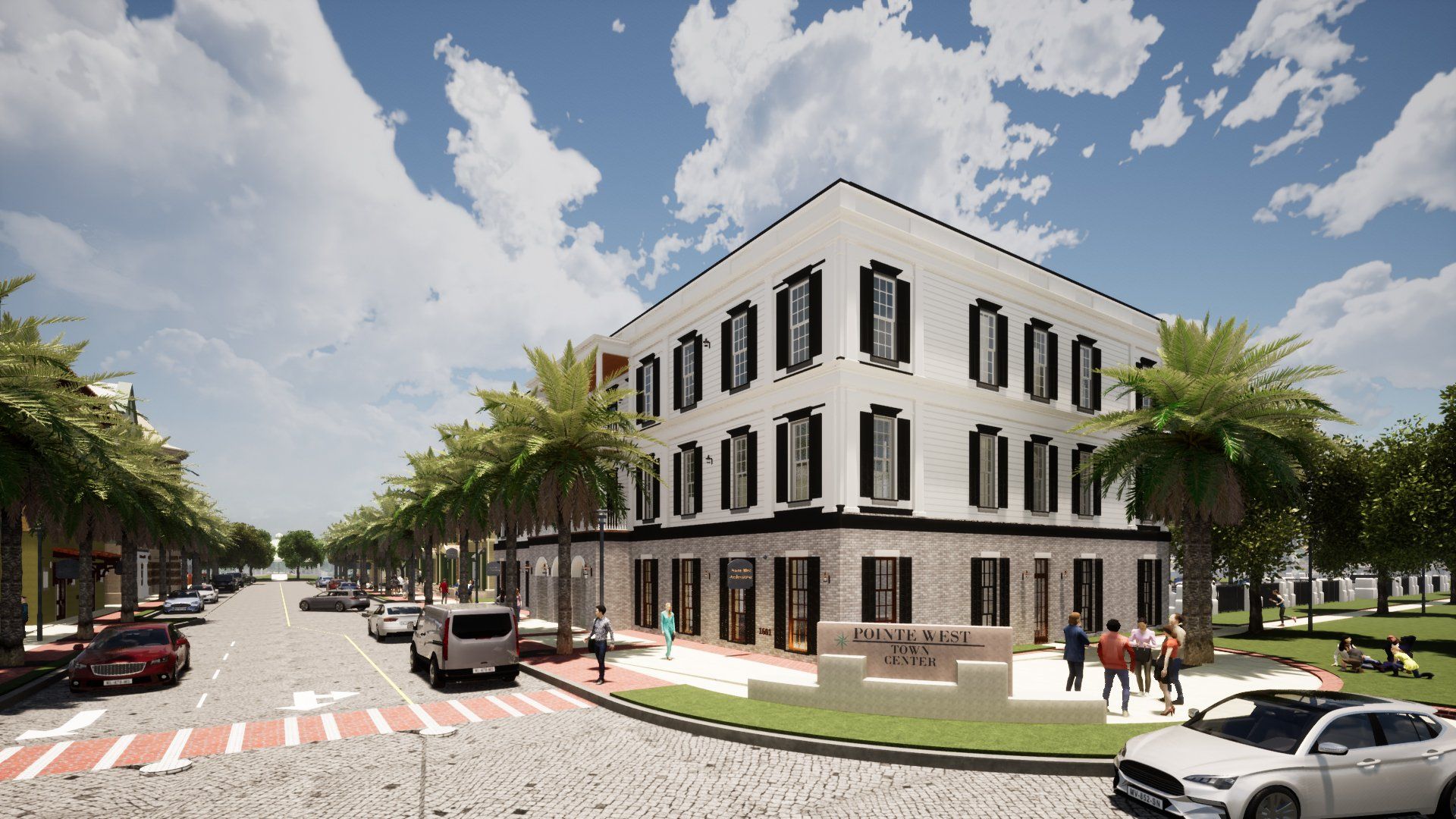 an artist 's impression of a building with a lot of windows