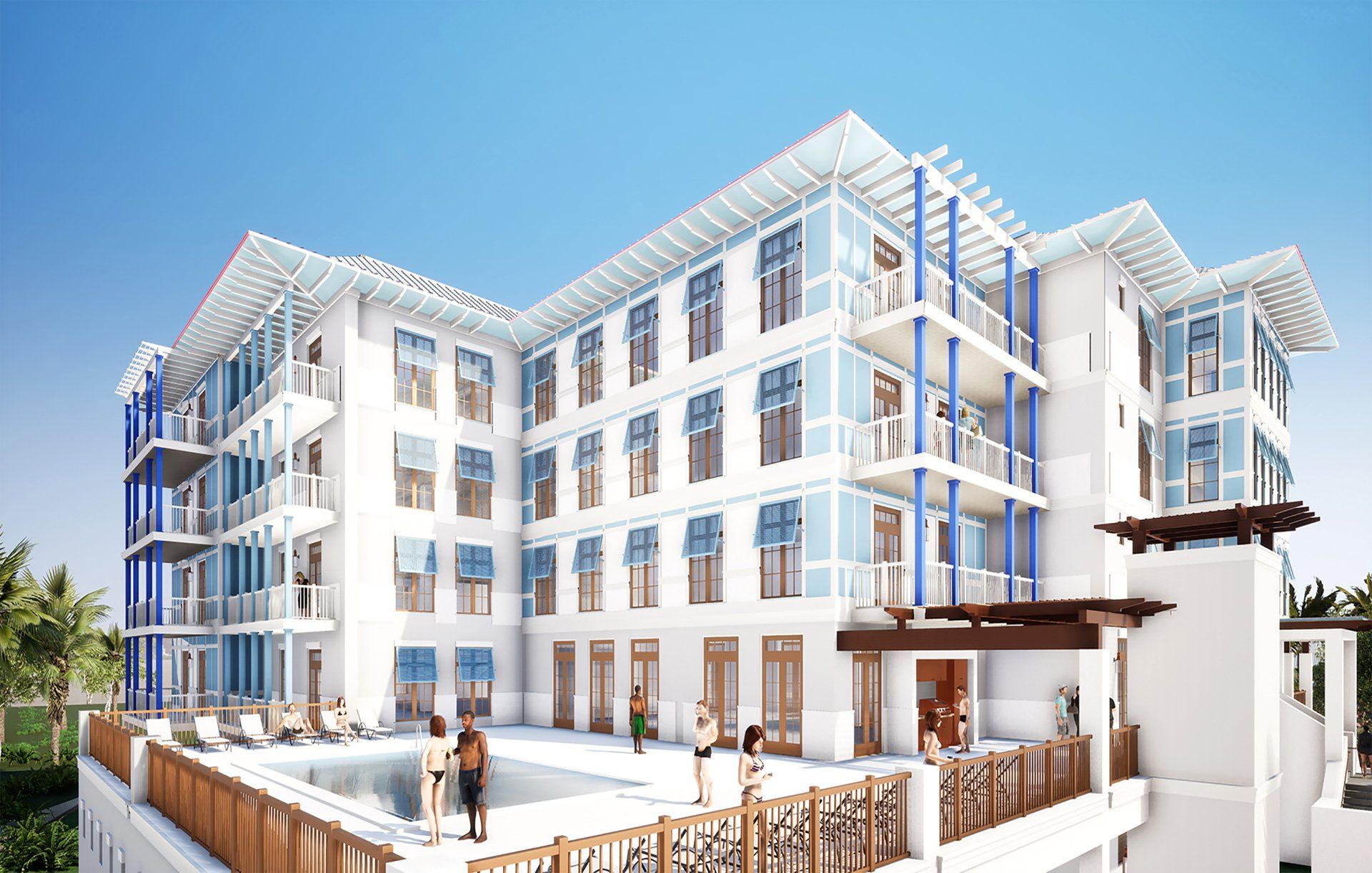 an artist 's impression of a large white building