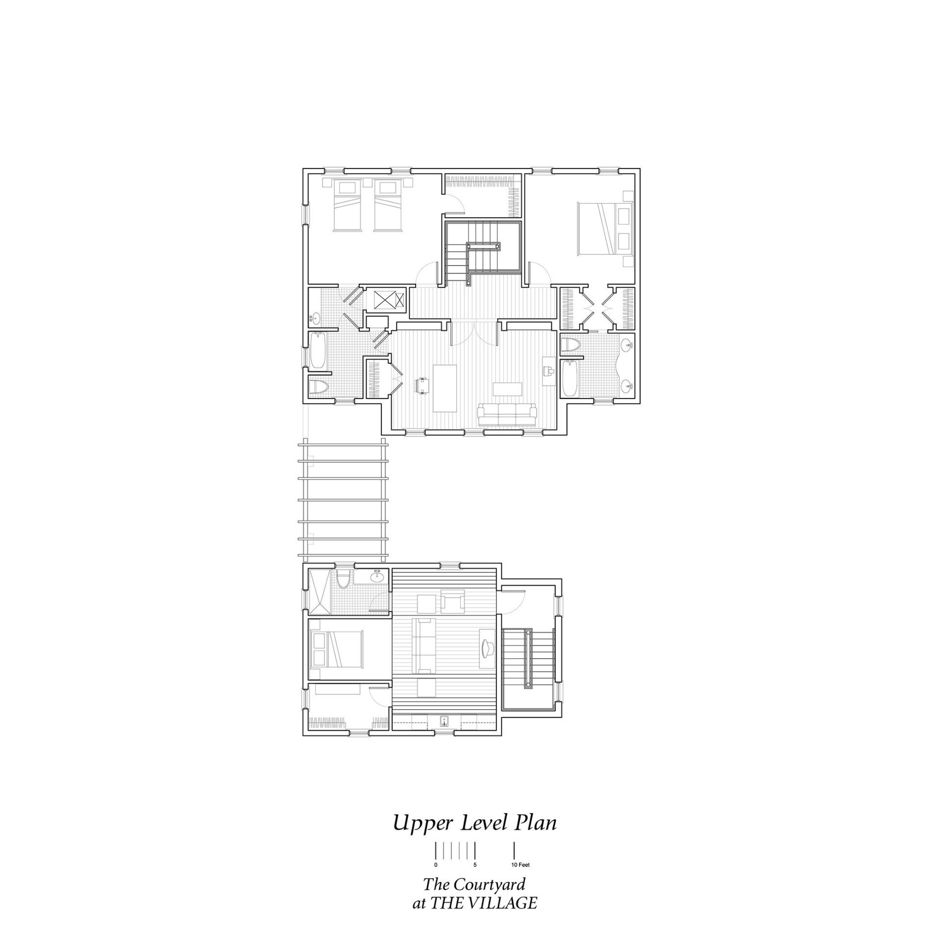 a black and white floor plan of a house .