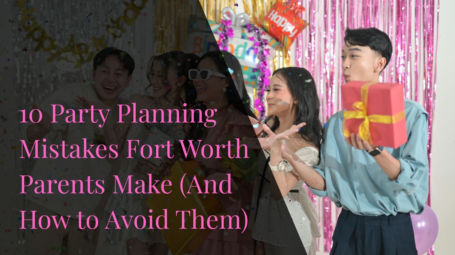 Kids celebrating at a birthday party