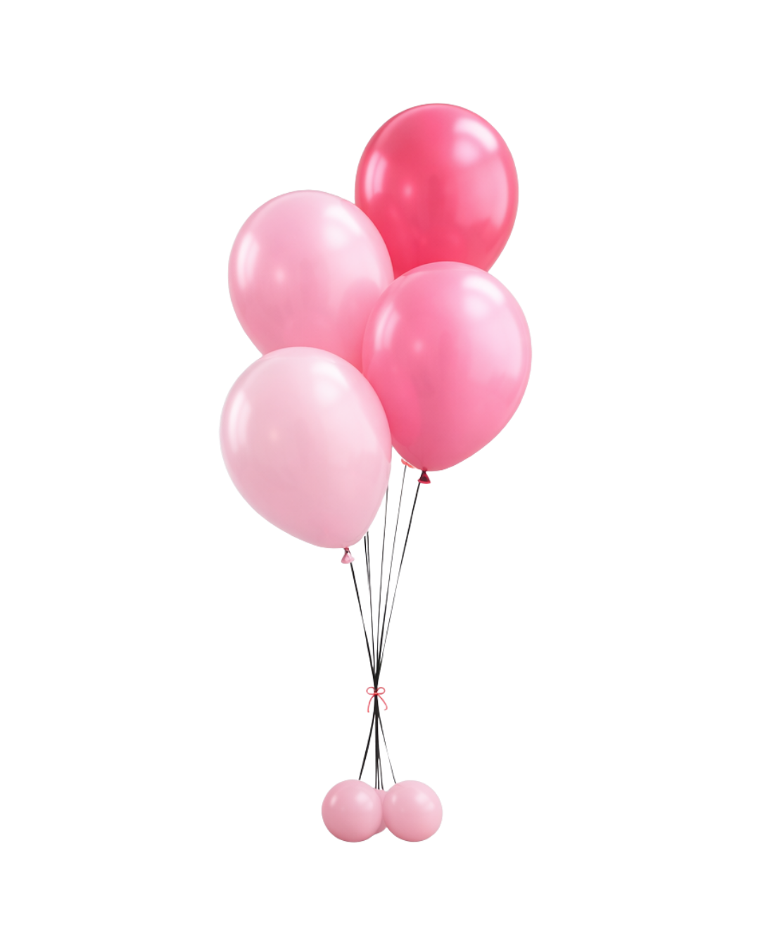 Four balloon tabletop centerpiece with helium balloons, ideal for birthday parties and corporate events, in Fort Worth