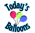 A logo for today 's balloons with three balloons