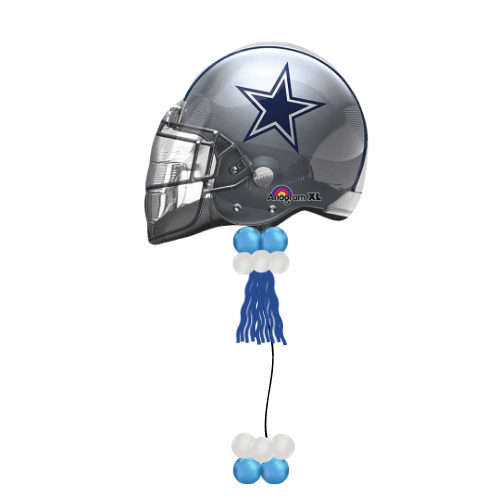 A football helmet with a cowboys star on it