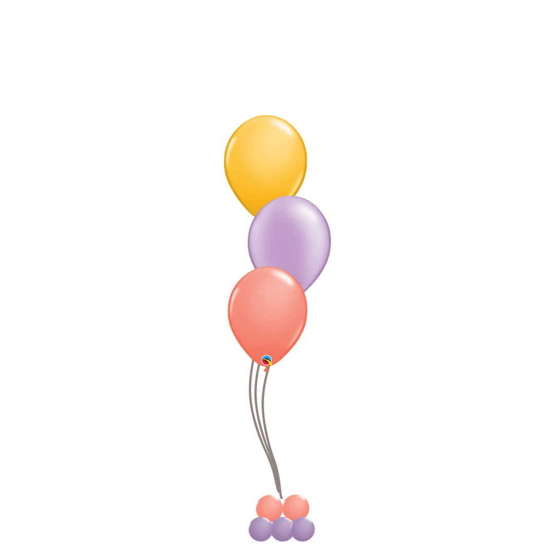 A bunch of balloons are sitting on top of each other on a white background.