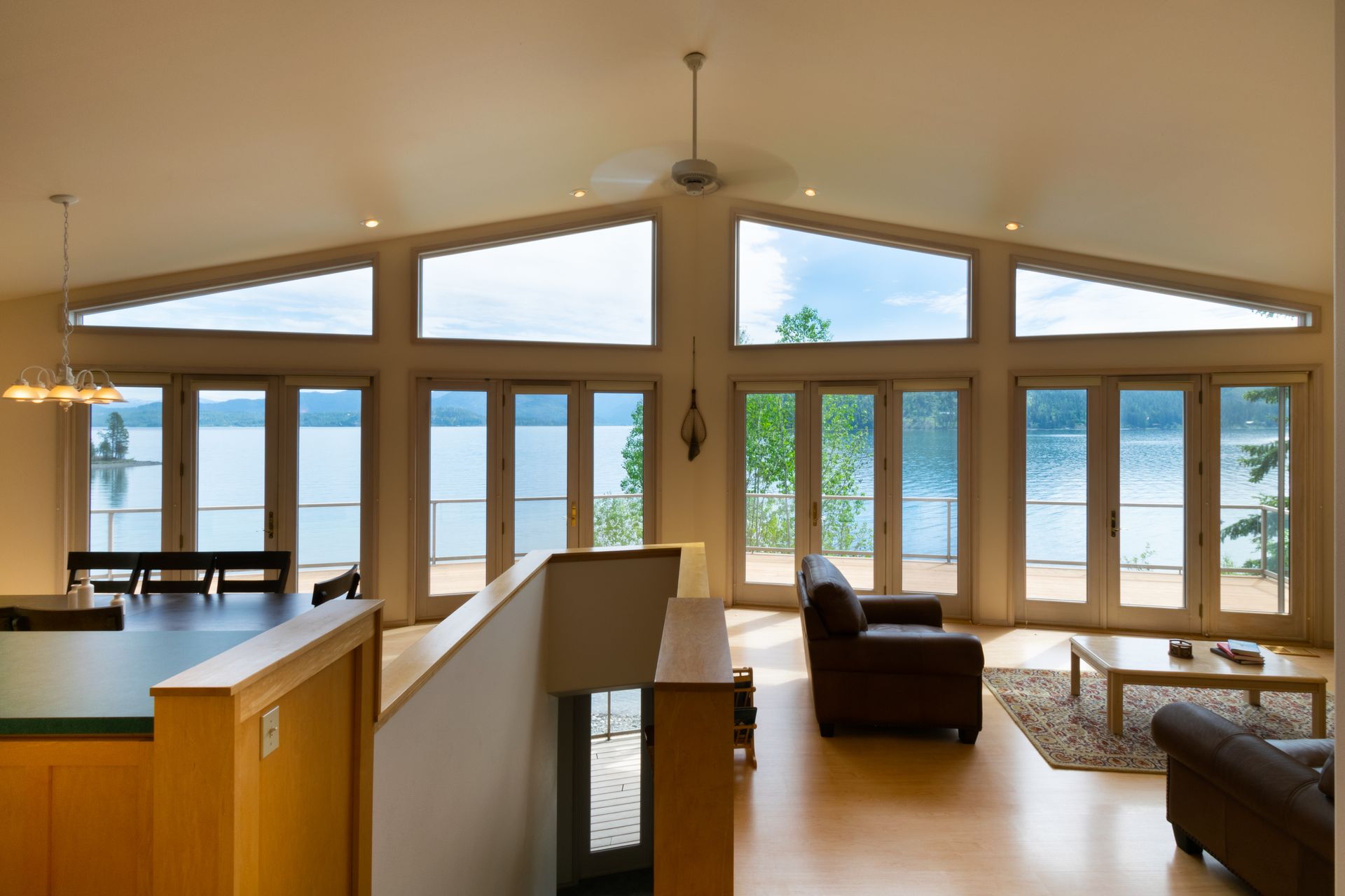 Living room with large windows 