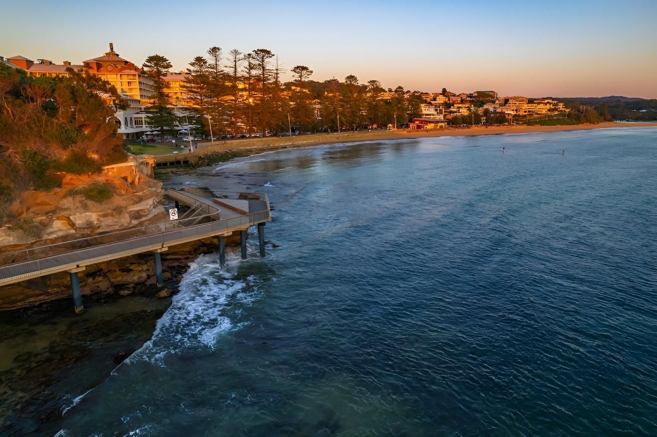 An Aerial View of a Pier Overlooking a Body of Water — Kymar Steel Fabrications in Central Coast, NSW