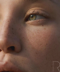 A Close up Of a Person 's Face with A Green Eye and Freckles — Rejuved in Bateau Bay, NSW