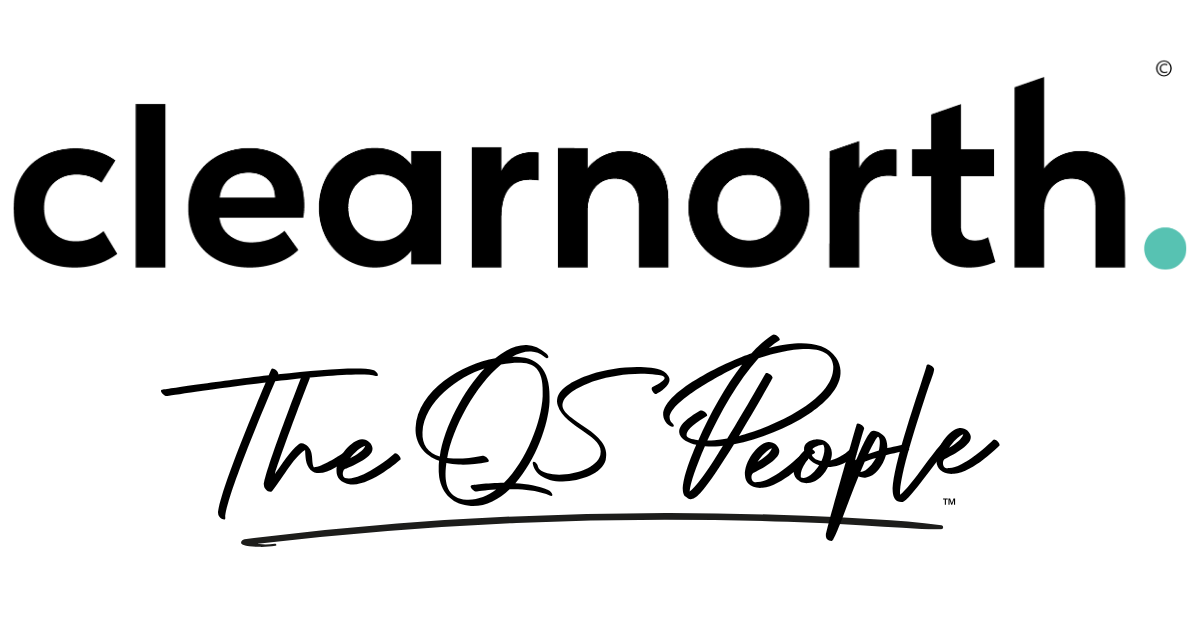A close up of the clearnorth logo on a white background.