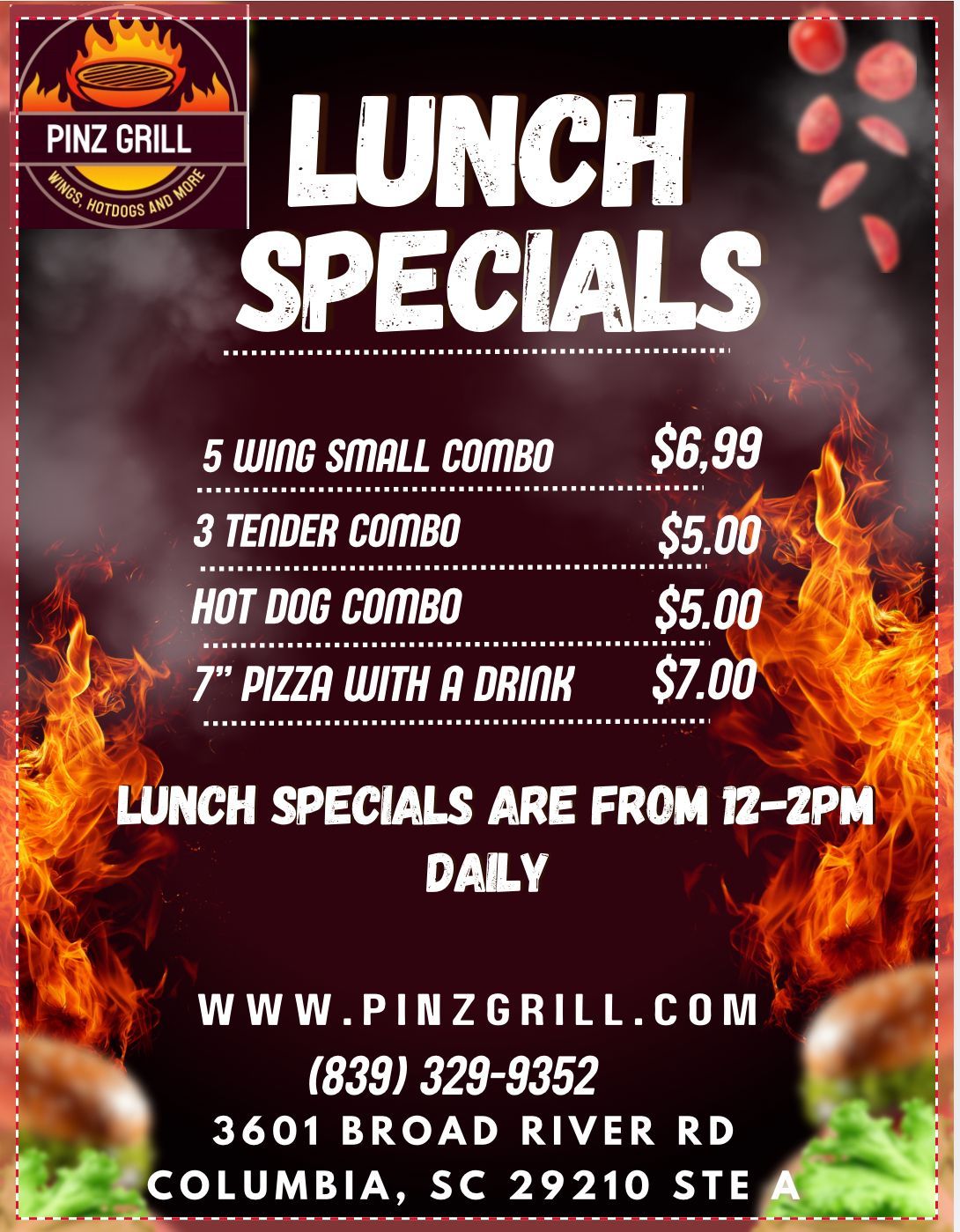 pinz menu
