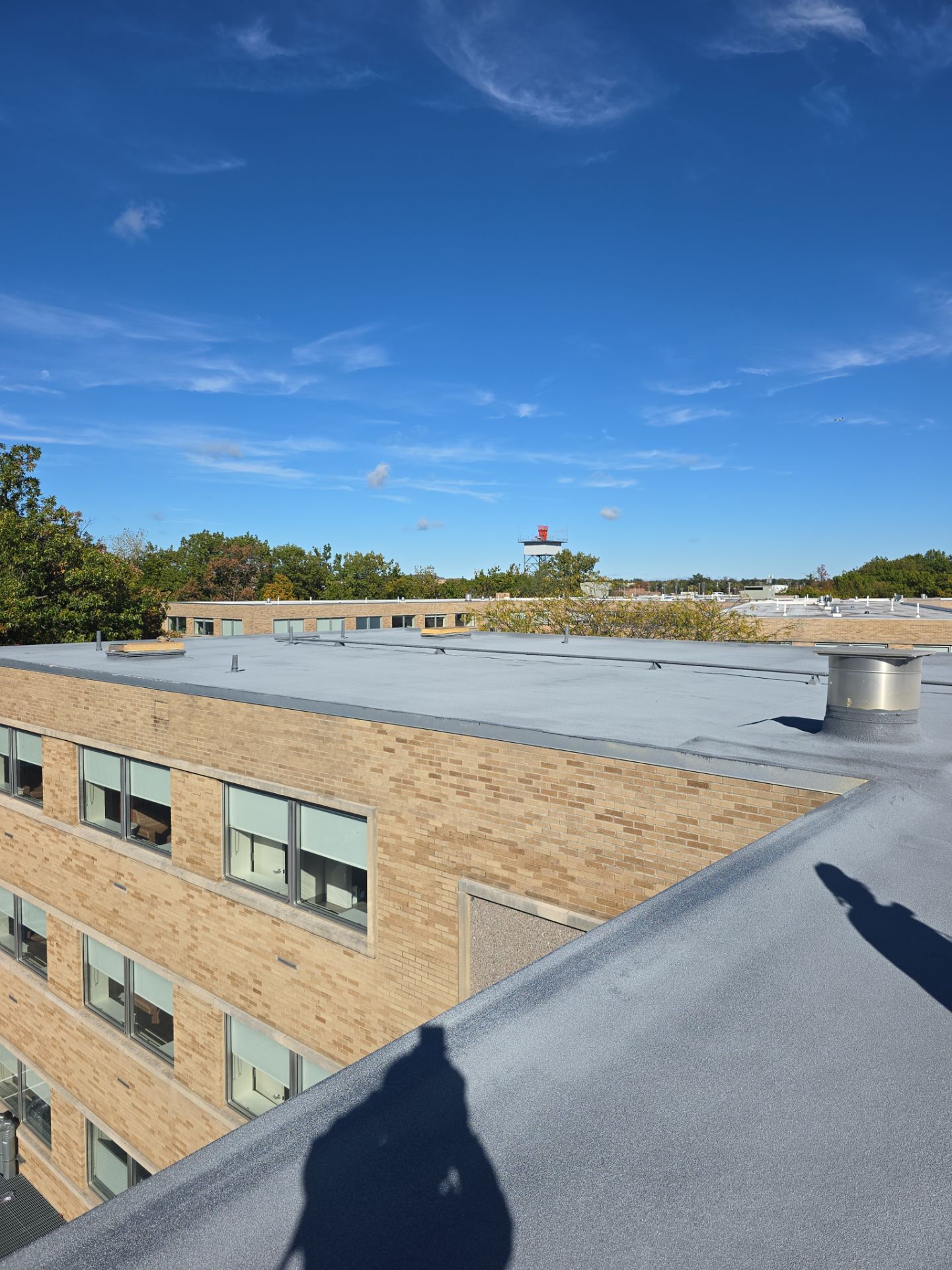 TPO roof in Cleveland, Ohio that was restored by installing the spray foam roofing system