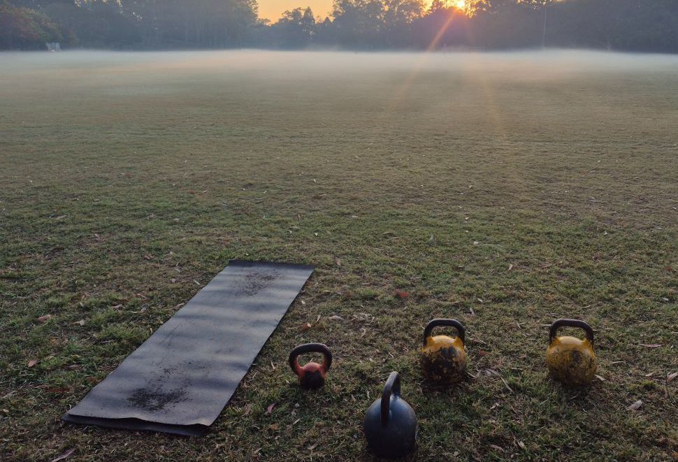 Outdoor Women During Fitness Class — Fitness Trainer in Brisbane, QLD