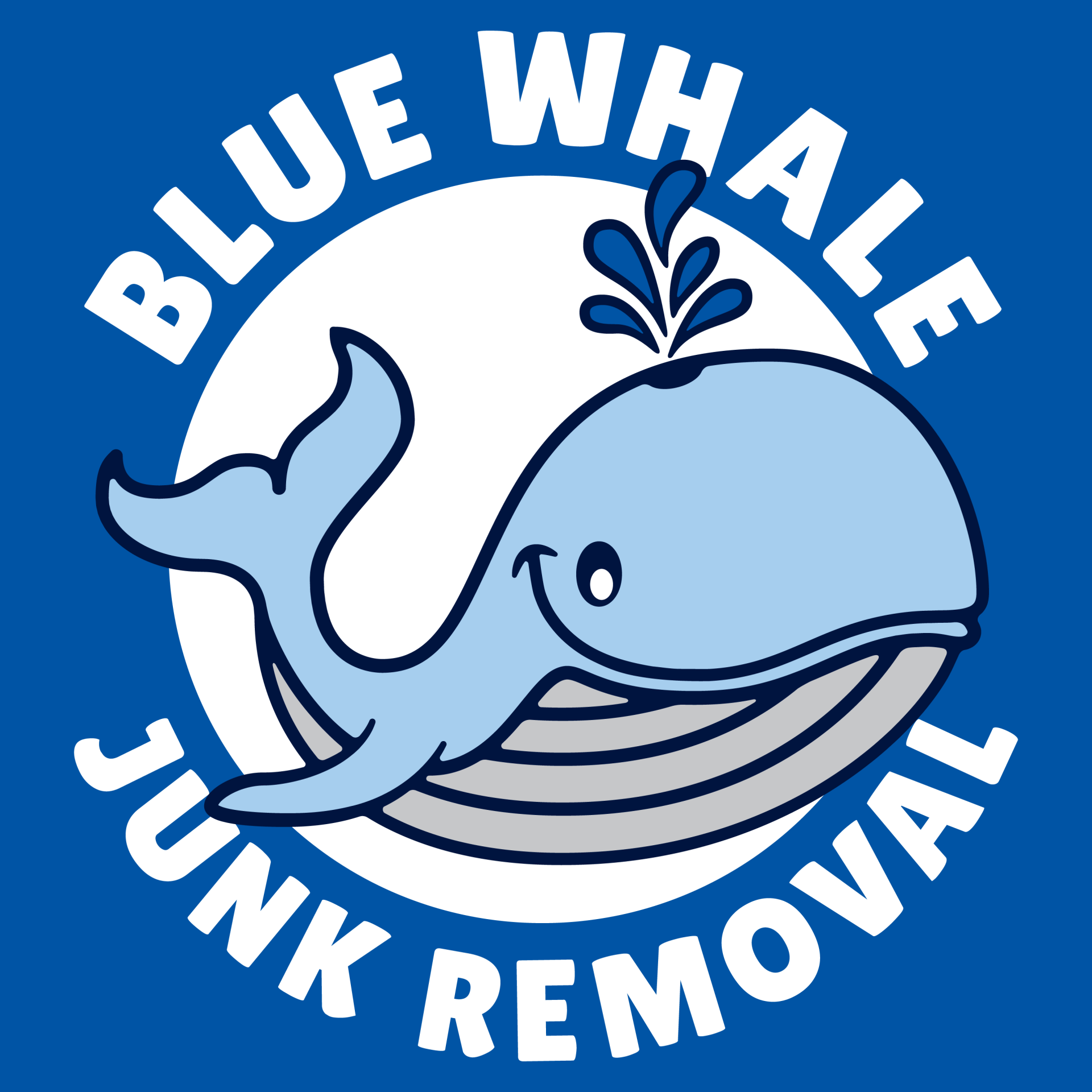 Blue Whale Junk Removal Logo | Tampa, FL | Blue Whale Junk Removal