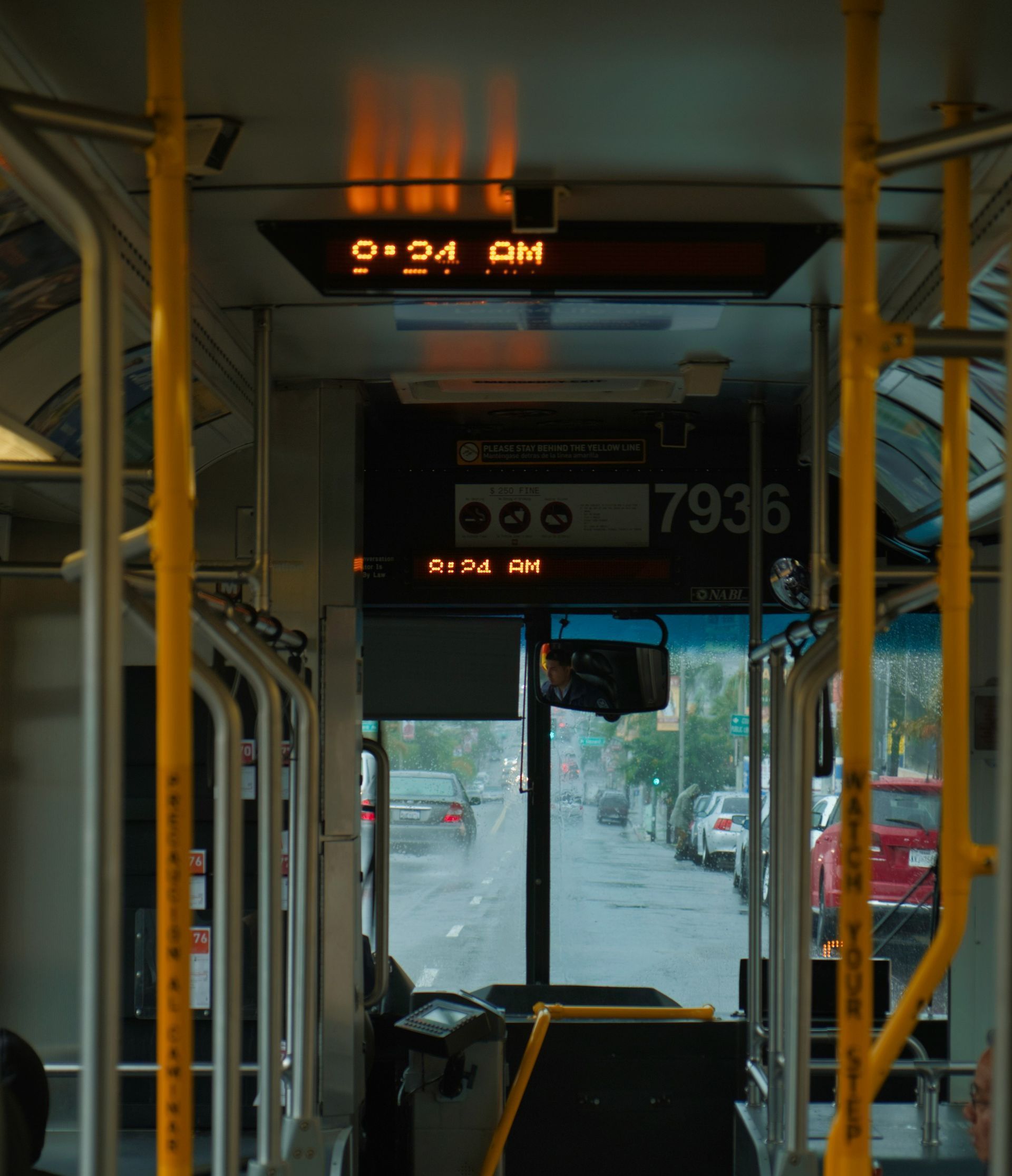 interior of bus