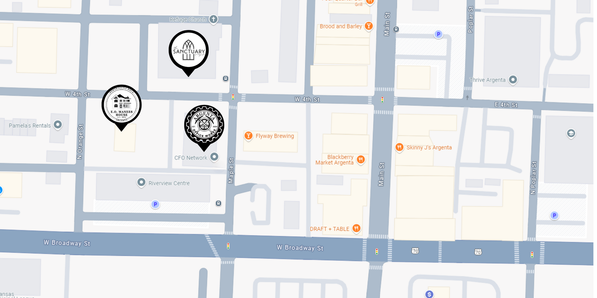 Argenta Commons Locator Map