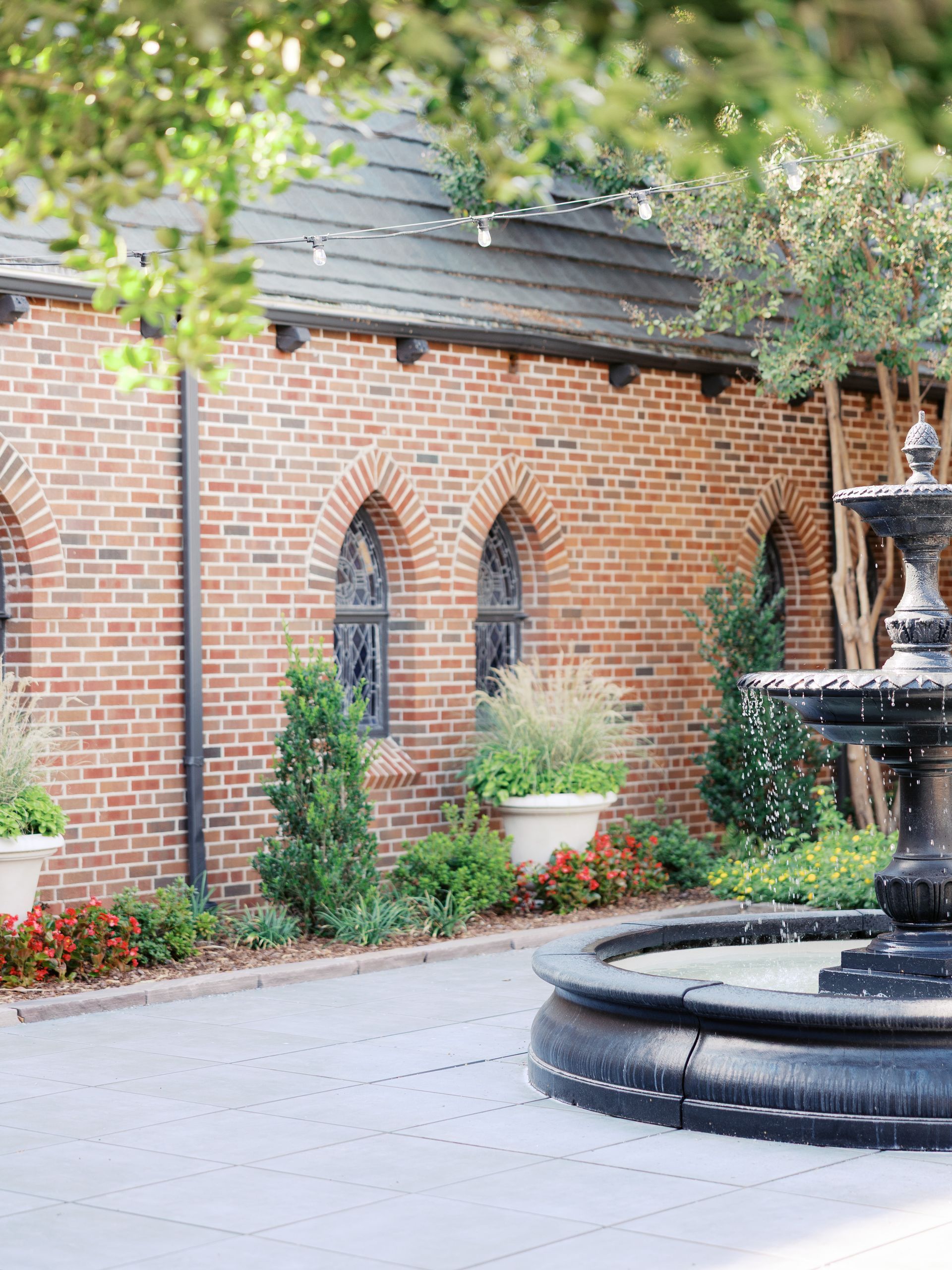 Sanctuary courtyard with fountain