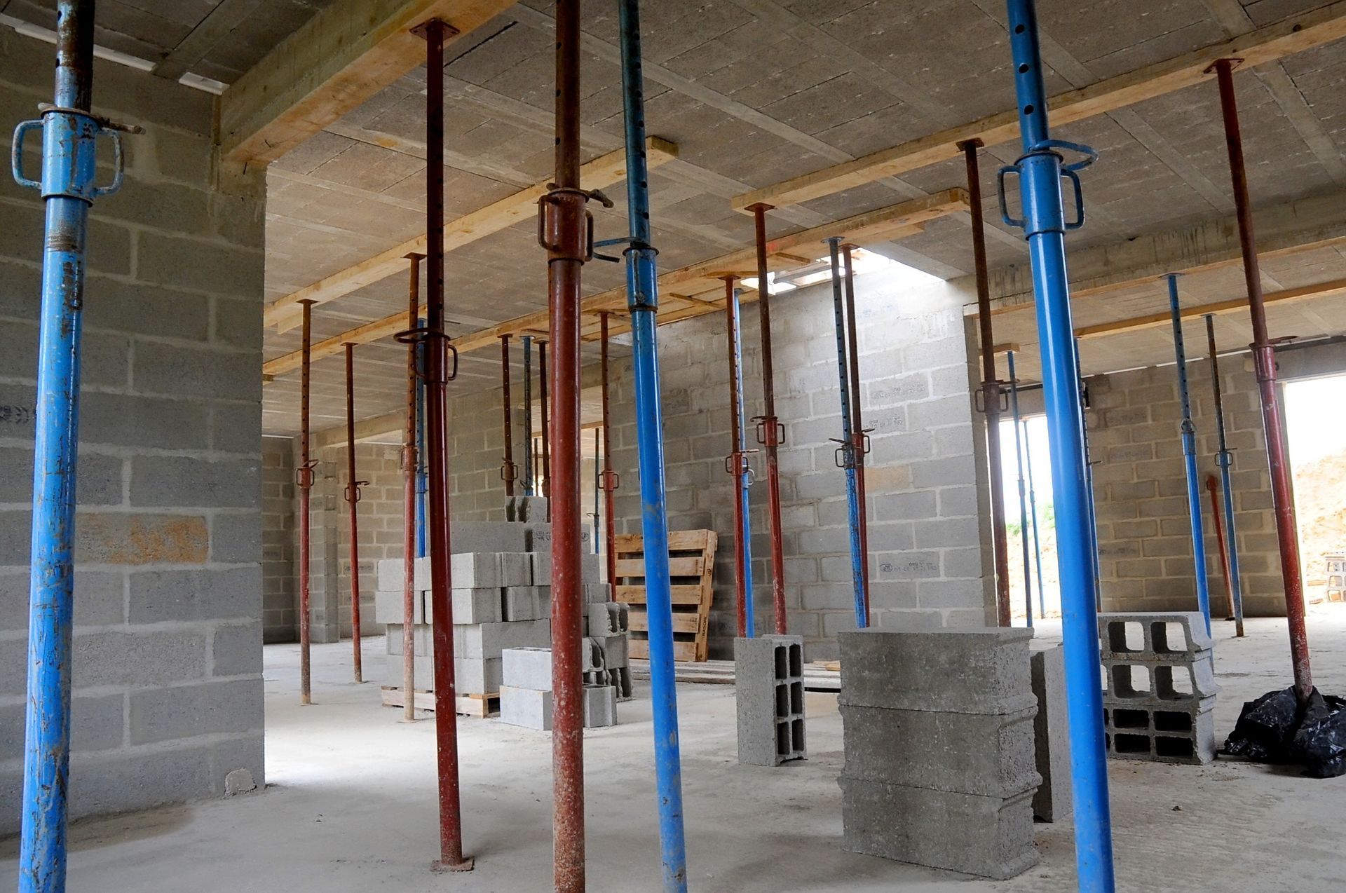 View of a house restumping process providing structural stability.