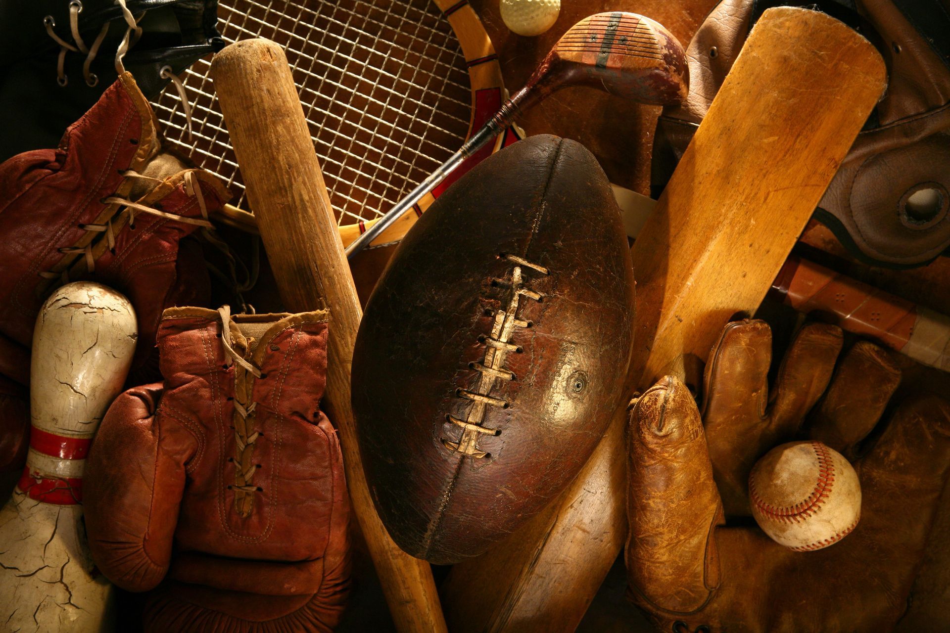 Picture of antique silent auction sports memorabilia