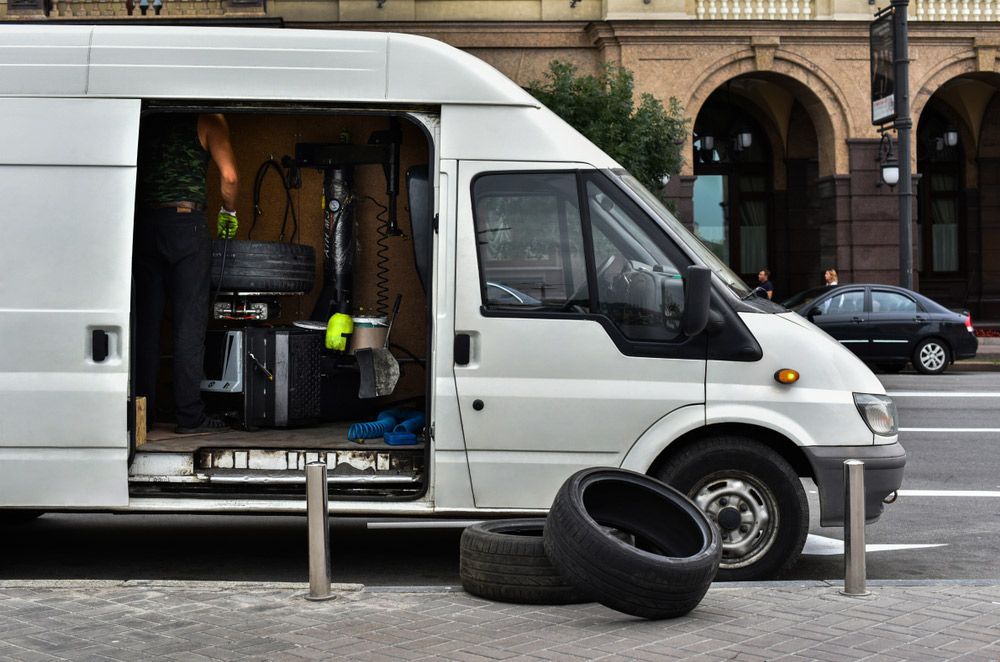 Van With Wheels On The Floor — Tyres In Ballina, NSW