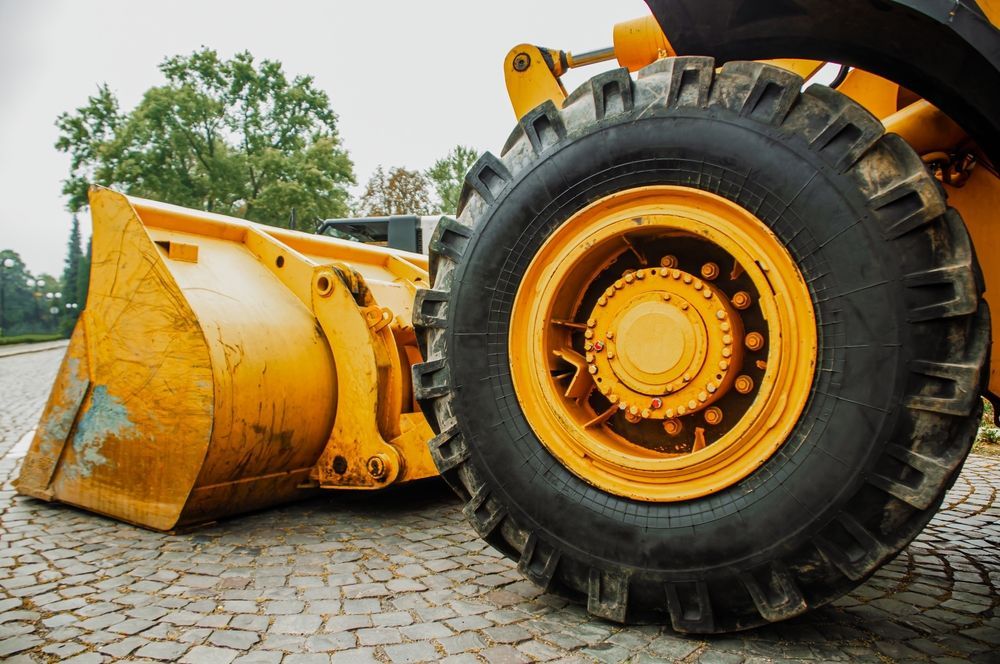 Big Wheel Of Yellow Loader — Tyres In Ballina, NSW