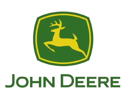 A john deere logo with a deer on it